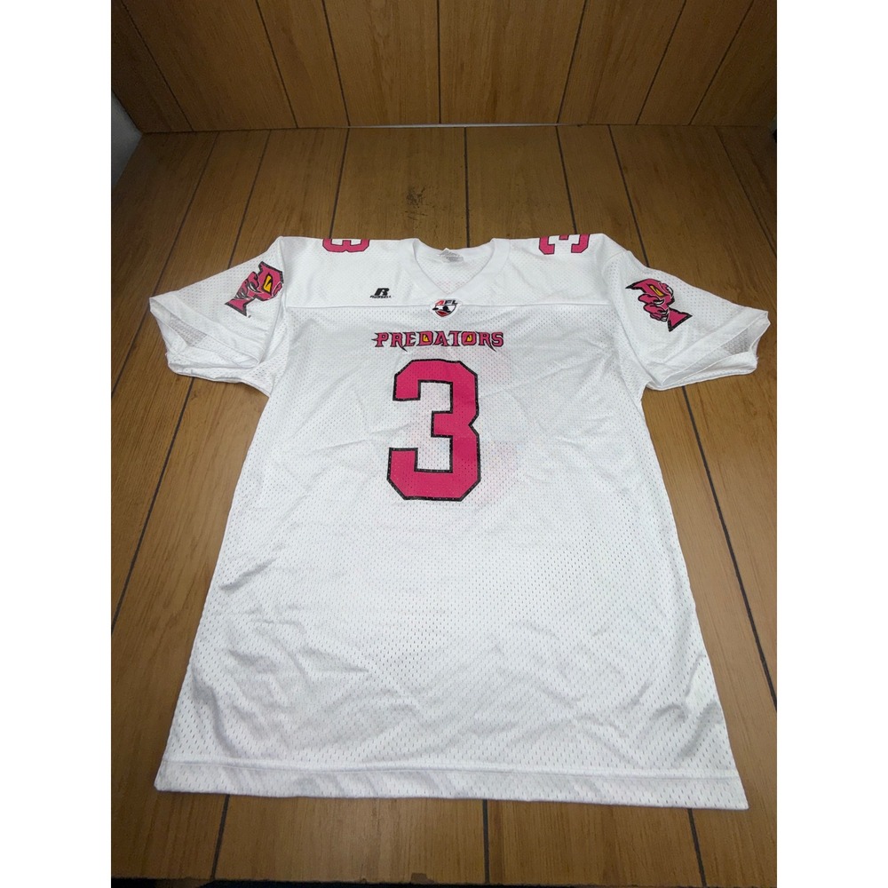 Russell Athletic Orlando Predators AFL Bobby Sippio 3 Jersey Youth XL White Pink